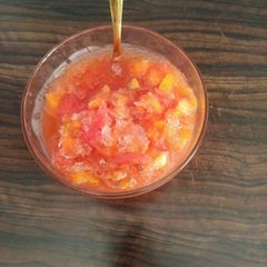 A picture of Fruit salad with fanta.