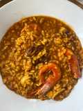 Creamy Rice with Red Shrimp and Squid