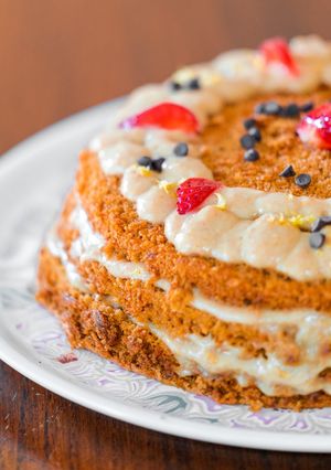 Foto di Torta alle Fragole (INTEGRALE & BASSO INDICE GLICEMICO)
