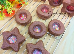 Foto resep Sprinkle Stained Glass Chocolate Cookies/ Shake Shake Cookies (week15)