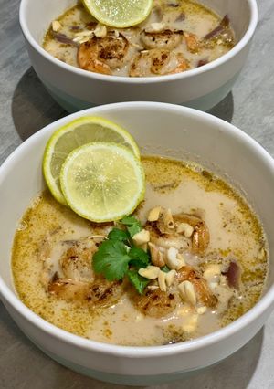 Une photo de Bouillon inspiration thaï aux crevettes 🦐