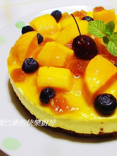 免烤~芒果椰奶起士蛋糕 的食譜成品照片