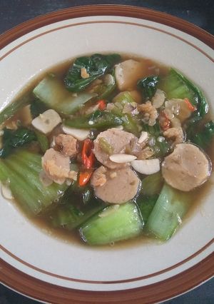 Foto resep Tumis Pakcoy Bakso Saos Tiram