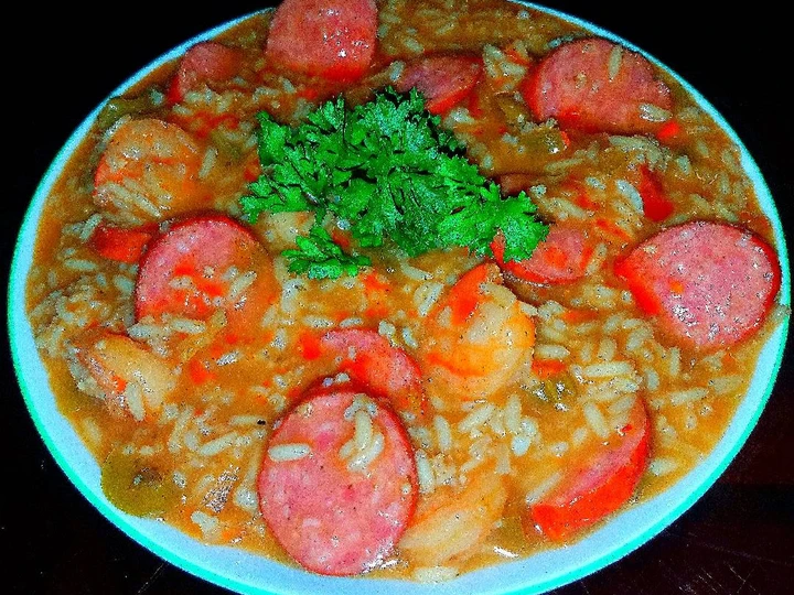 Easy Steps to Make Mike's EZ Shrimp & Spicy Andouille Sausage Gumbo the So Delicious Tasty