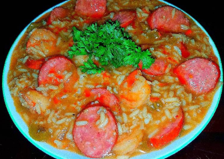 Mike's EZ Shrimp & Spicy Andouille Sausage Gumbo Mike's EZ Shrimp & Spicy Andouille Sausage Gumbo