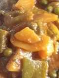 Sim aloo or motor tortari(flat beans,peas and potato curry)