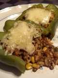 Morrón relleno de lentejas