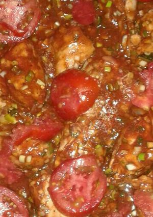 صورة لوصفة صينية دجاج بالبندوره ودبس الرمان ❤😋😋