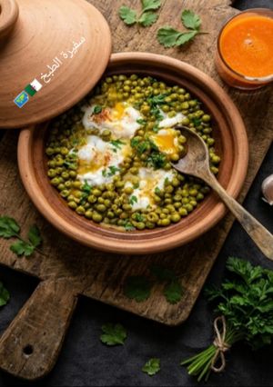 صورة لوصفة بازلاء بالبيض