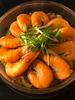 鮮蝦粉絲煲 的食譜成品照片