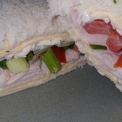 A picture of My turkey salad sambo.