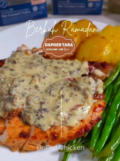 Foto resep Grilled chicken with mushroom sauce