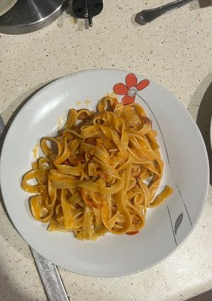 Una foto de Pasta a la matriciana