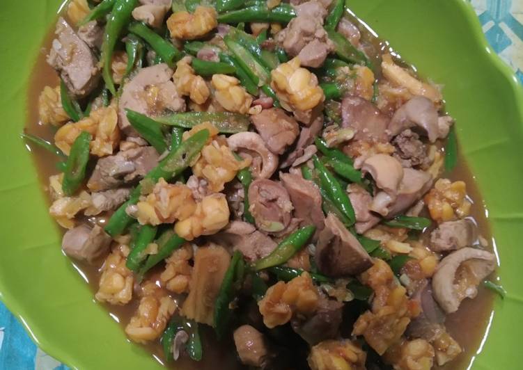 110. Sambal Goreng Hati, Tempe dan Kacang Pajang - ala Mamah Afa