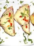 Tostadas with Tuna Salad and Gouda Cheese