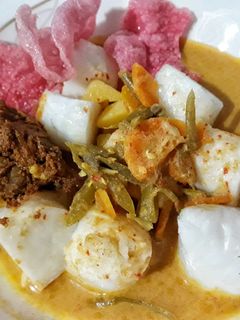 Foto resep Lontong padang gulai buncis wortel kentang ayam ala mimi Shidqya
