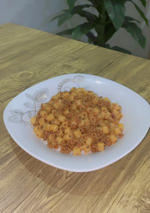 صورة لوصفة معكرونة باللحم المفروم