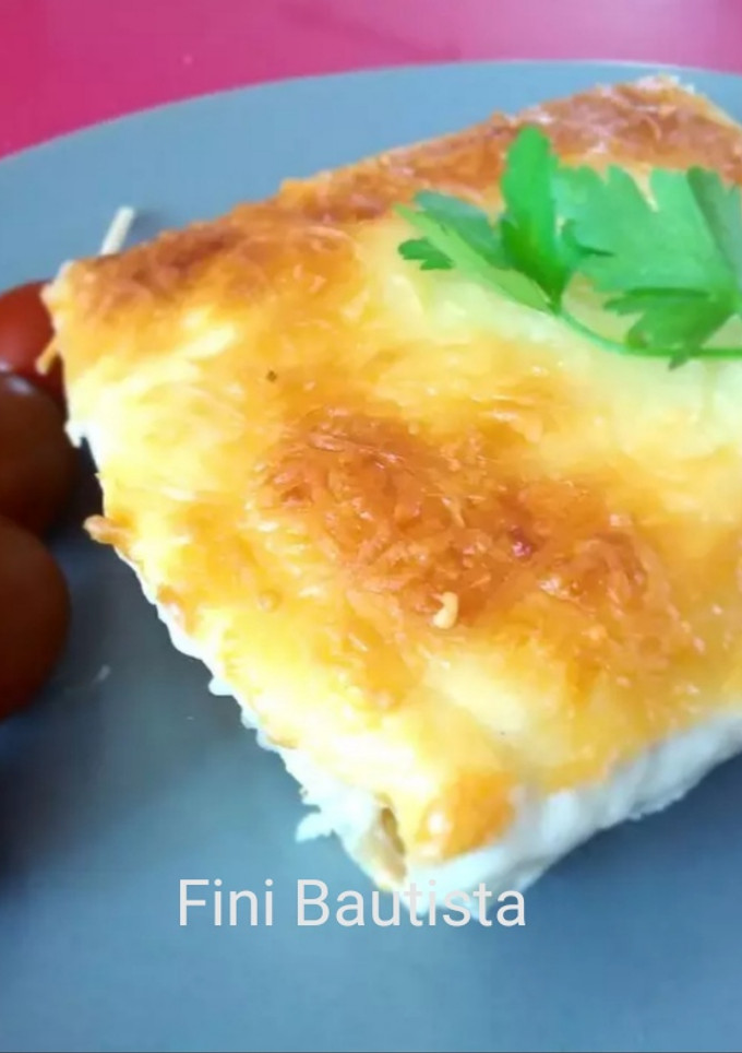 Una foto de Aprovechamiento de relleno de berenjena (canelones)