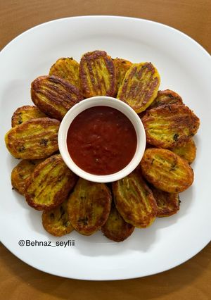 عکسی از دستور اسنک سیب زمینی ترد و خوشمزه