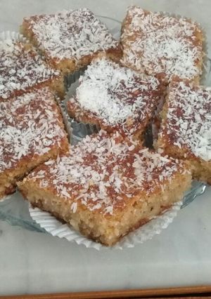 صورة لوصفة خبزة البسبوسة