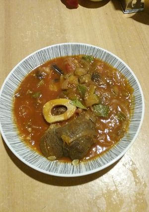 Una foto de Berenjenas con carne
