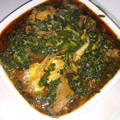 A picture of Edikang Ikong soup.