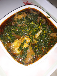 A picture of Edikang Ikong soup.