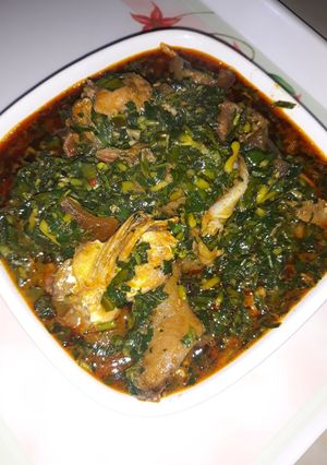 A picture of Edikang Ikong soup.