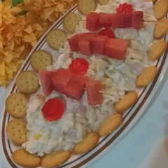 A picture of Macroni fruit salad.