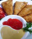 Chicken triangles with honey mustard sauce #mystablefoodcontest