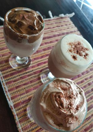 Foto resep Dalgona Milo, Cheese, Black Coffee