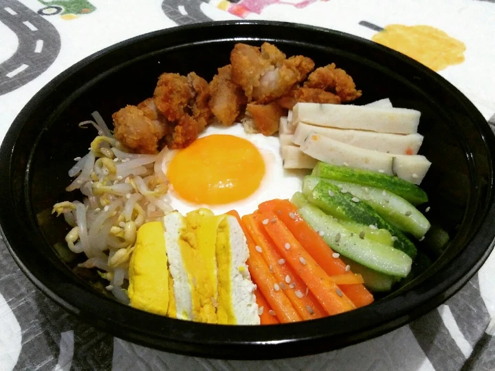 Easy Steps Prepare Recipes Bimbimbap dengan kearifan lokal the So Delicious Perfect.