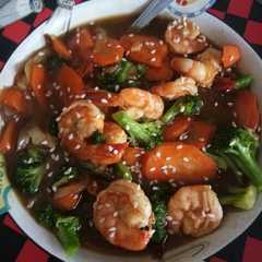 A picture of Tumis Brokoli Cah Udang.