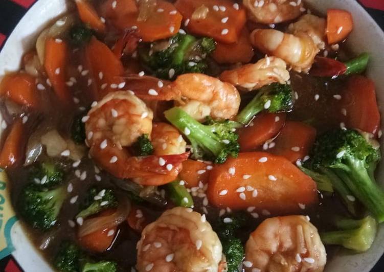 Tumis Brokoli Cah Udang