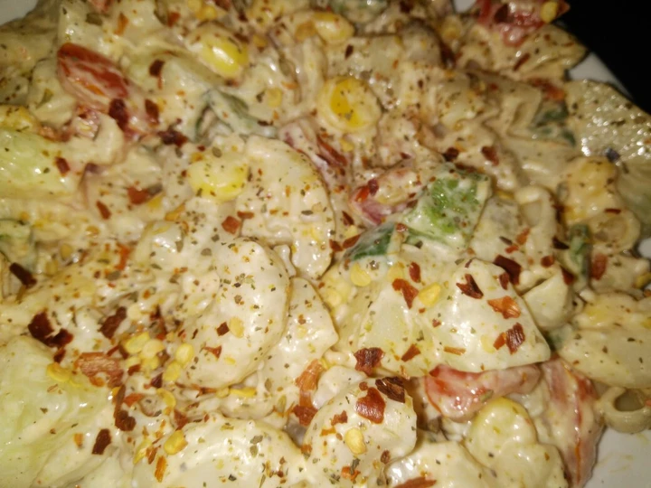 Easy Steps to Make Recipe Yummy Creamy macroni salad that is Delicious, Can Spoil the Tongue}