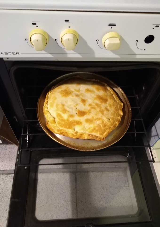 Una foto de Tarta de acelga y choclo
