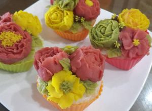 Hình của món Xôi hoa đậu.