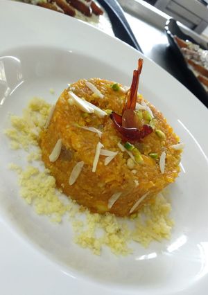 A picture of Gajar (carrot) Halwa.