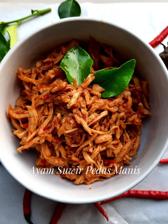 Resep Ayam Suwir Pedas Manis Anti Gagal