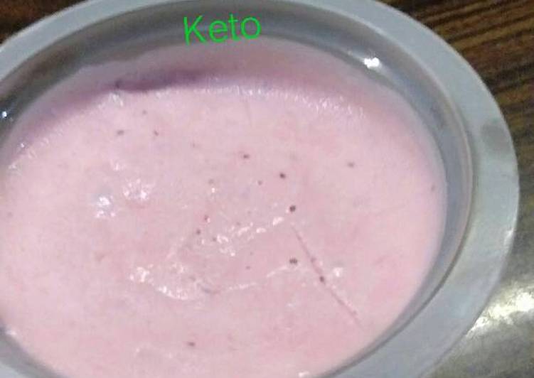 Bagaimana Menyiapkan Strawberry ice-cream_keto Anti Gagal