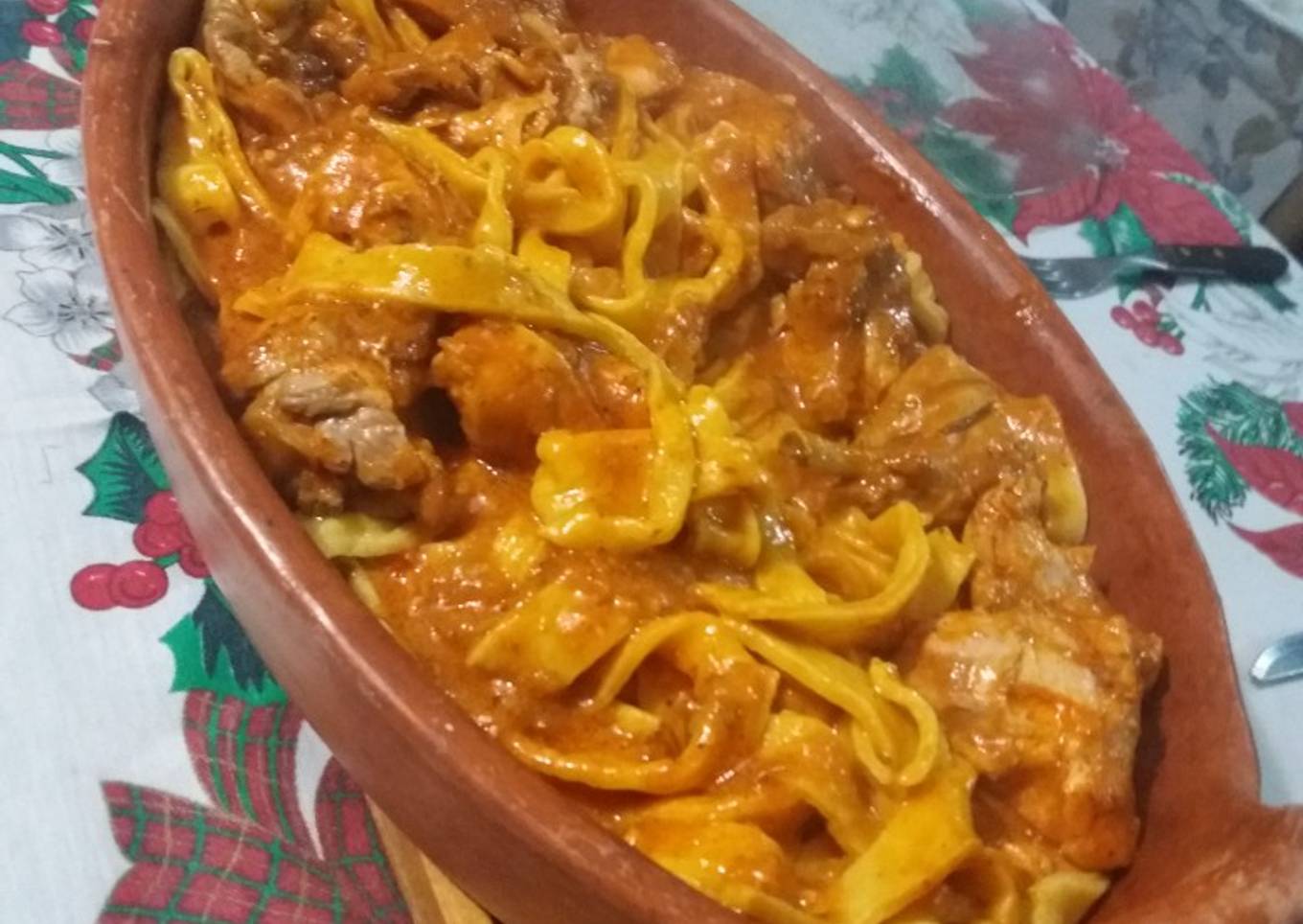 Pappardelles de Calabaza con salsa Rosa!