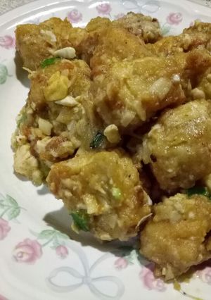 Foto resep Tahu crispy saus telur asin