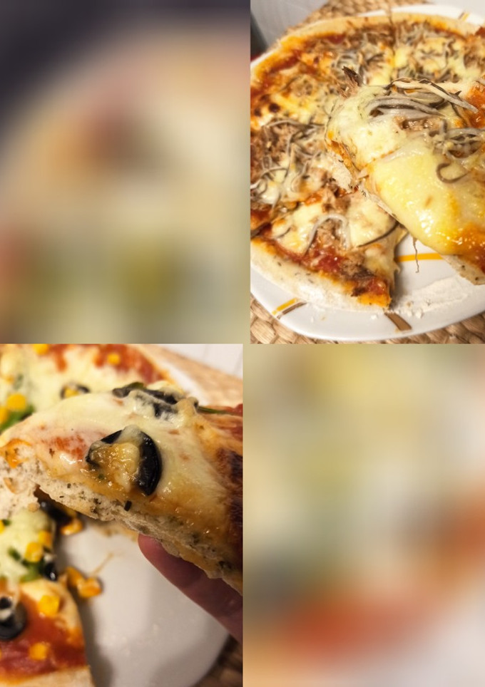 Una foto de Pizzas vegetal o con atún y gulas