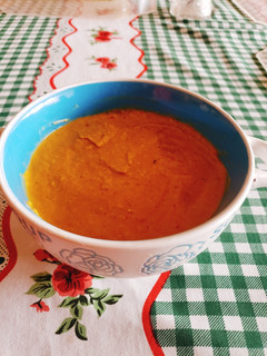 Una foto de Crema de zapallo