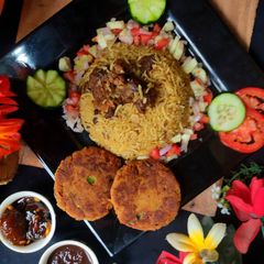 Mutton pulao A picture of Mutton pulao.