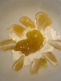 Una foto de El postre de queso crema