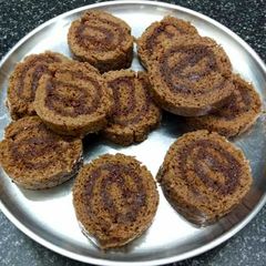 A picture of Eggless Chocolate Swiss Rolls.