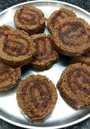 A picture of Eggless Chocolate Swiss Rolls.