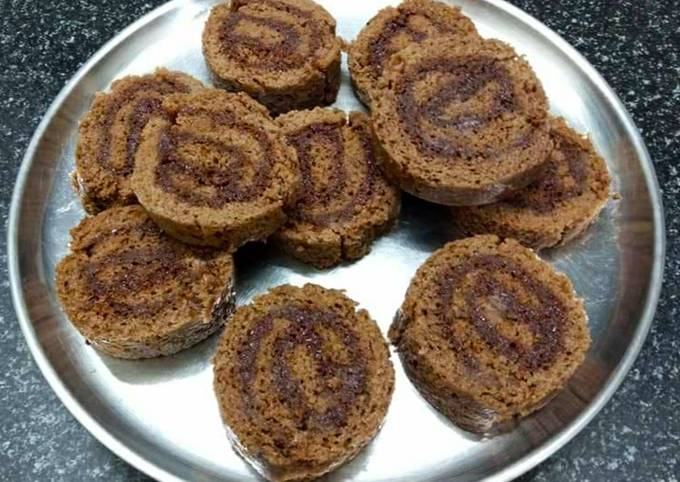 Recipe of Homemade Eggless Chocolate Swiss Rolls