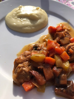 Una foto de Puré de patatas y coliflor